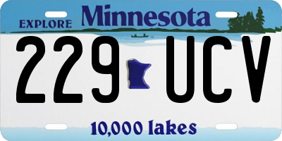 MN license plate 229UCV