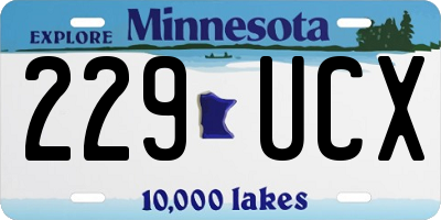 MN license plate 229UCX