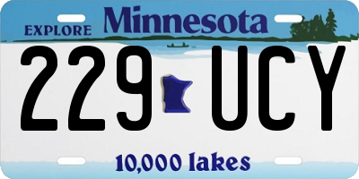 MN license plate 229UCY