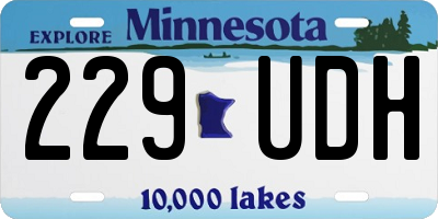 MN license plate 229UDH