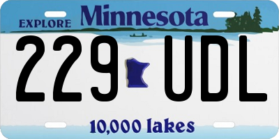 MN license plate 229UDL
