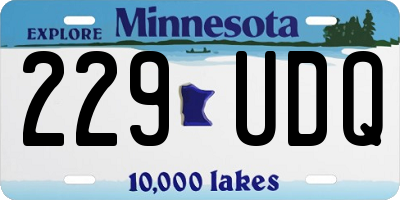 MN license plate 229UDQ