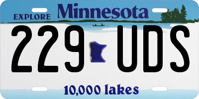 MN license plate 229UDS