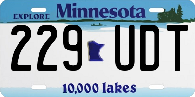 MN license plate 229UDT