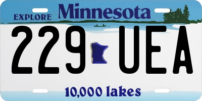 MN license plate 229UEA