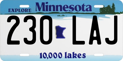 MN license plate 230LAJ