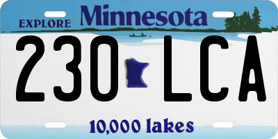 MN license plate 230LCA