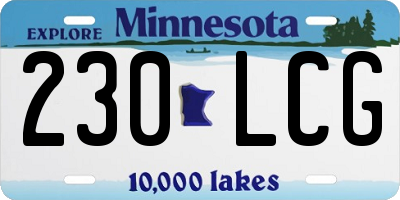 MN license plate 230LCG