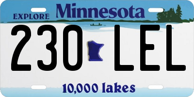 MN license plate 230LEL