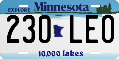 MN license plate 230LEO
