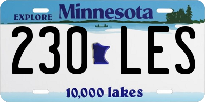 MN license plate 230LES