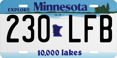 MN license plate 230LFB