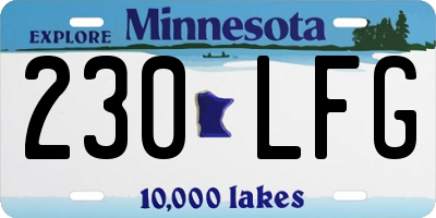 MN license plate 230LFG