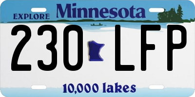 MN license plate 230LFP