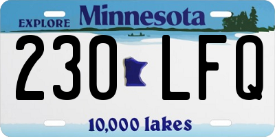 MN license plate 230LFQ