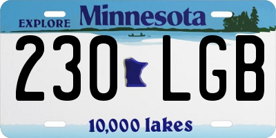 MN license plate 230LGB