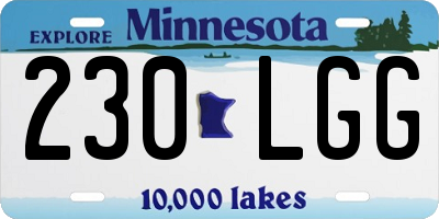 MN license plate 230LGG