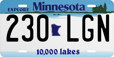 MN license plate 230LGN