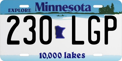 MN license plate 230LGP