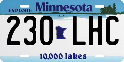 MN license plate 230LHC