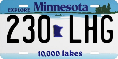 MN license plate 230LHG