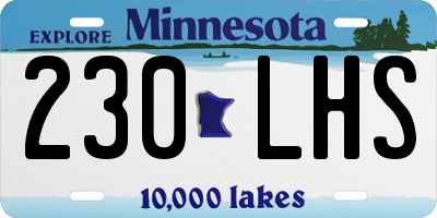 MN license plate 230LHS