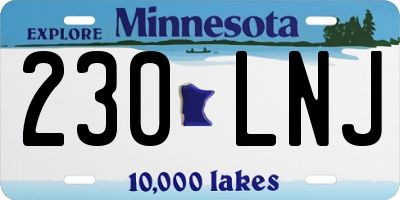 MN license plate 230LNJ