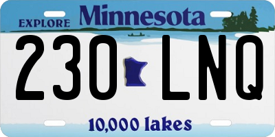 MN license plate 230LNQ