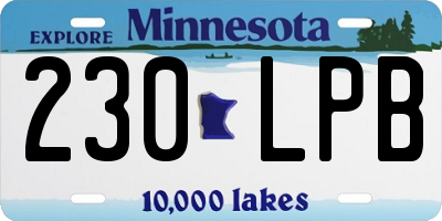 MN license plate 230LPB