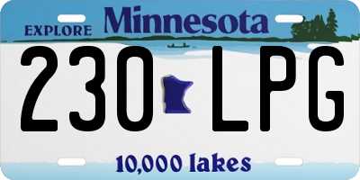 MN license plate 230LPG