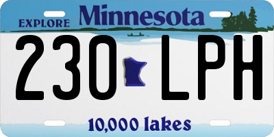 MN license plate 230LPH