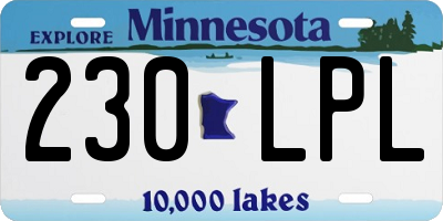 MN license plate 230LPL