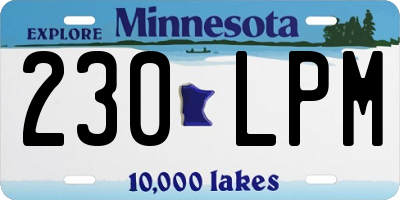 MN license plate 230LPM