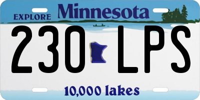MN license plate 230LPS