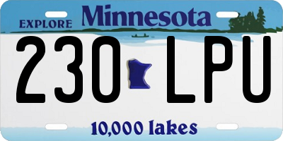 MN license plate 230LPU