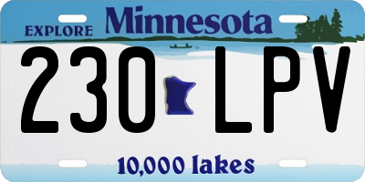 MN license plate 230LPV