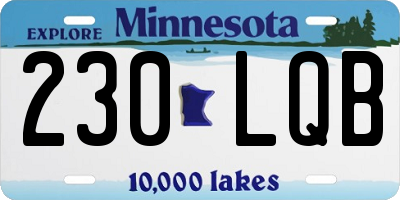 MN license plate 230LQB