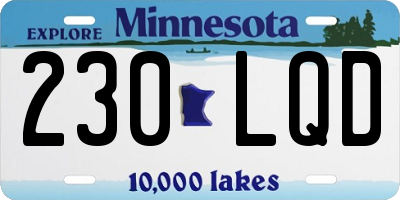 MN license plate 230LQD