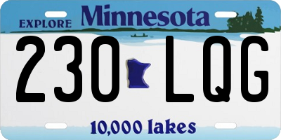 MN license plate 230LQG