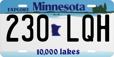 MN license plate 230LQH