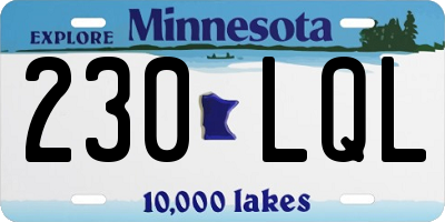 MN license plate 230LQL