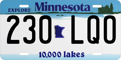 MN license plate 230LQO
