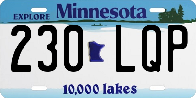 MN license plate 230LQP