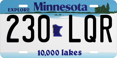 MN license plate 230LQR