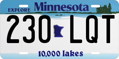 MN license plate 230LQT
