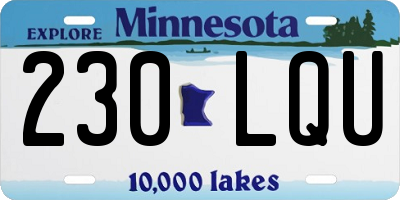 MN license plate 230LQU