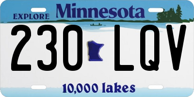 MN license plate 230LQV