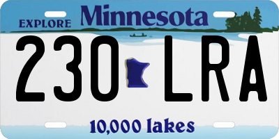 MN license plate 230LRA