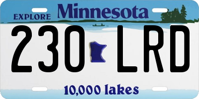 MN license plate 230LRD