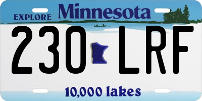 MN license plate 230LRF